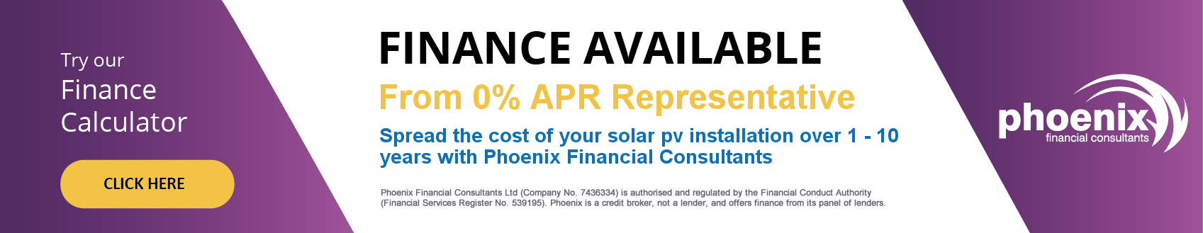 Try our finance calculator — finance available from 0% APR representative with Phoenix Financial Consultants
